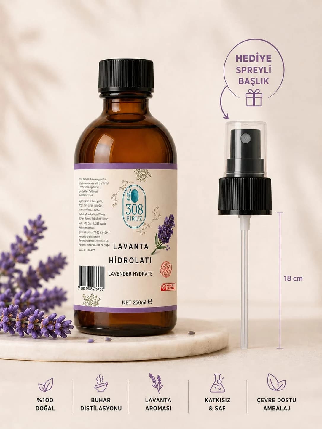 Natural Lavender Hydrosol
